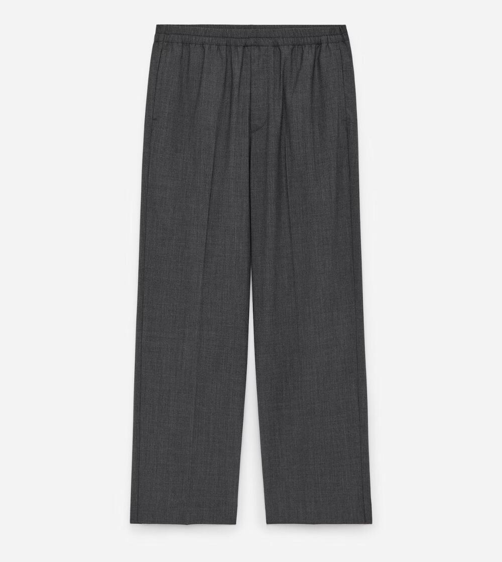 Arket Wool Pull On Drawstring Trousers Pants Grey Men's EUR 48 Medium